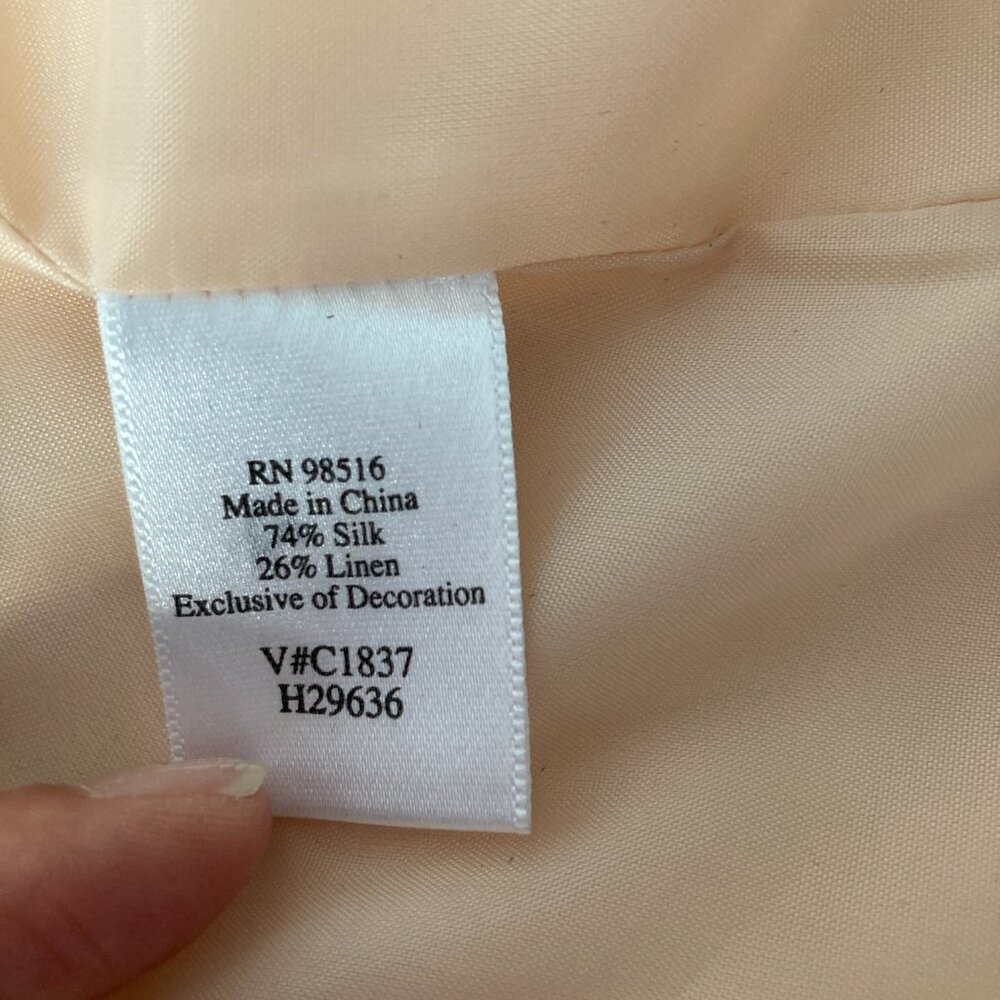 COLDWATER CREEK Blazer Silk Linen blend Cream Plus Size 1X Career Office - Picture 5 of 11